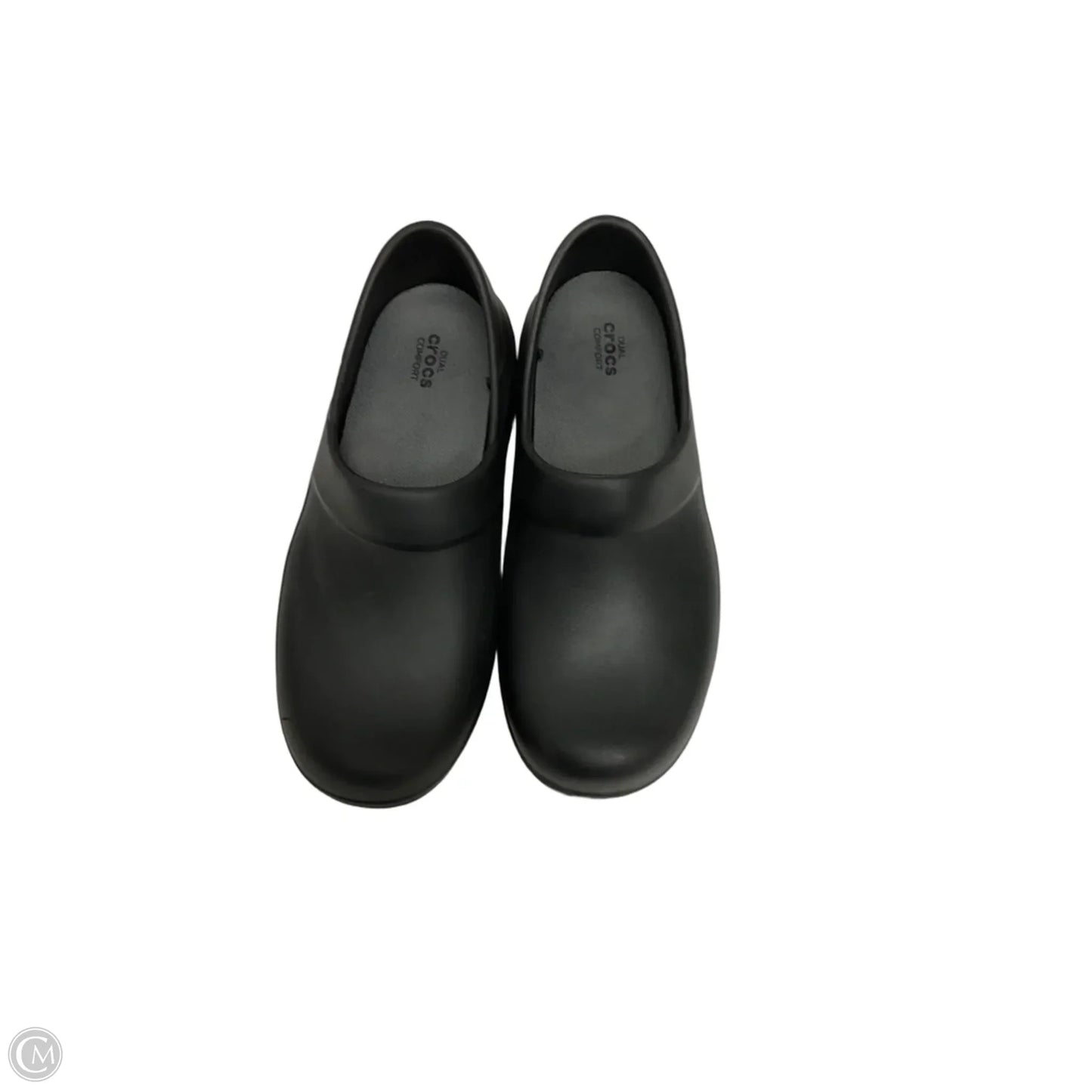 Shoes Flats By Crocs In Black, Size: 8