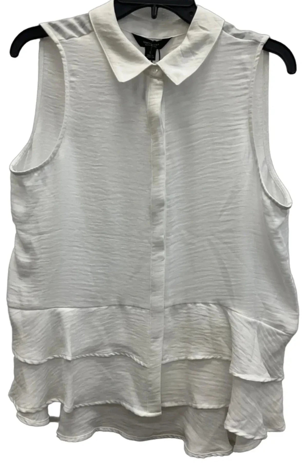 Top Sleeveless By Simply Vera In White, Size: L