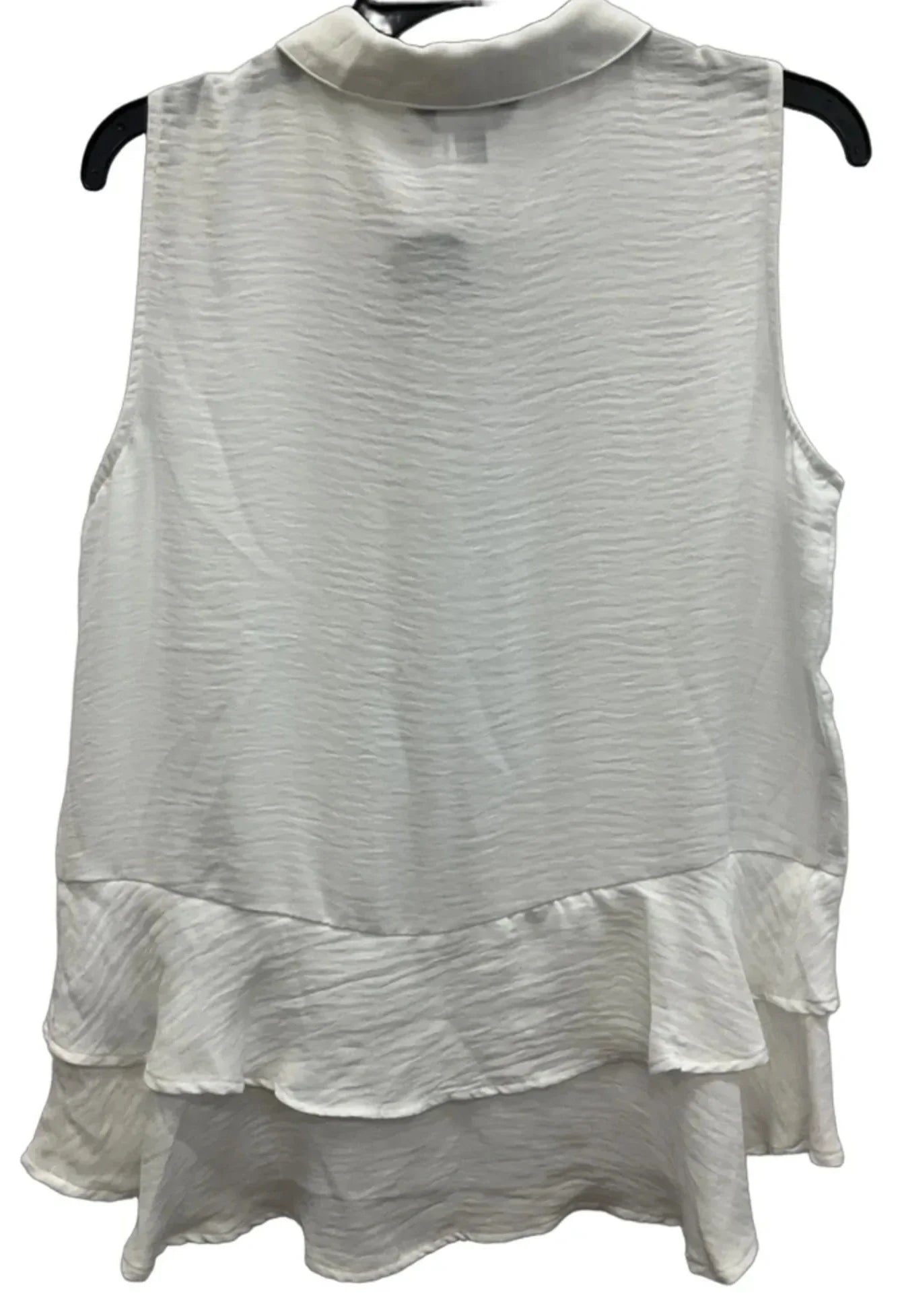 Top Sleeveless By Simply Vera In White, Size: L
