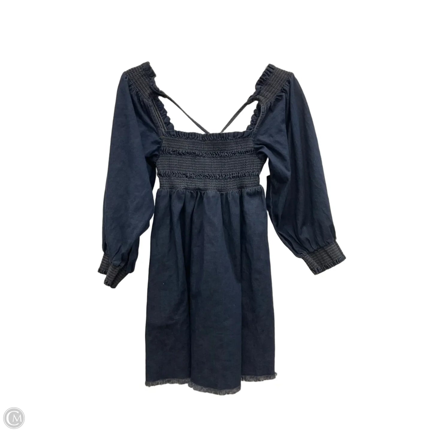 Dress Casual Short By Free People In Blue Denim, Size: Xs