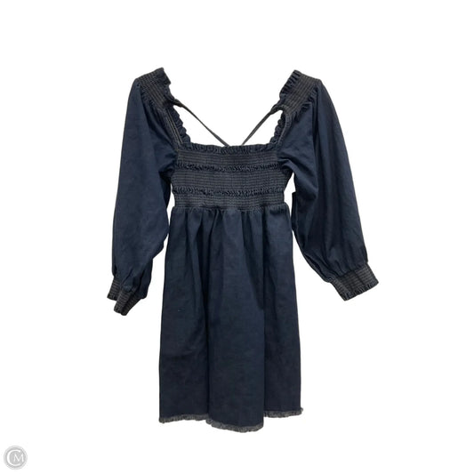 Dress Casual Short By Free People In Blue Denim, Size: Xs