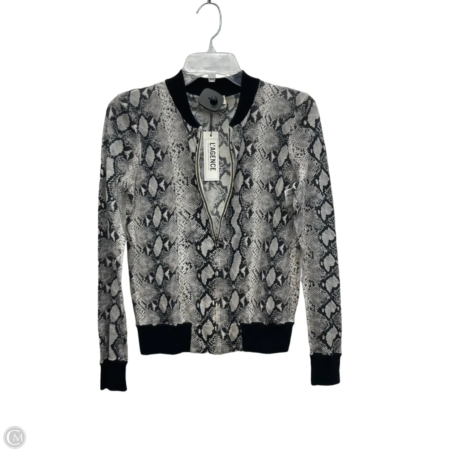 Cardigan By L Agence In Black & Grey, Size: Xs