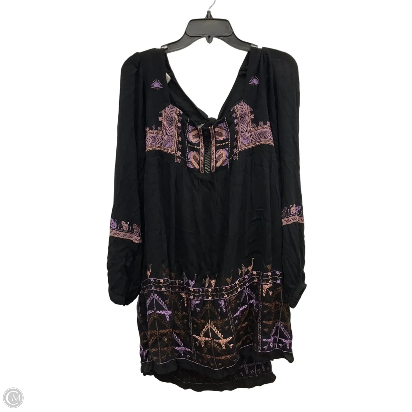 Dress Casual Midi By Free People In Black & Purple, Size: M