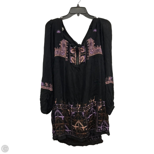 Dress Casual Midi By Free People In Black & Purple, Size: M