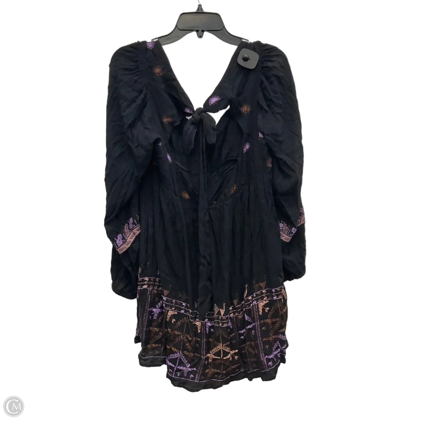 Dress Casual Midi By Free People In Black & Purple, Size: M