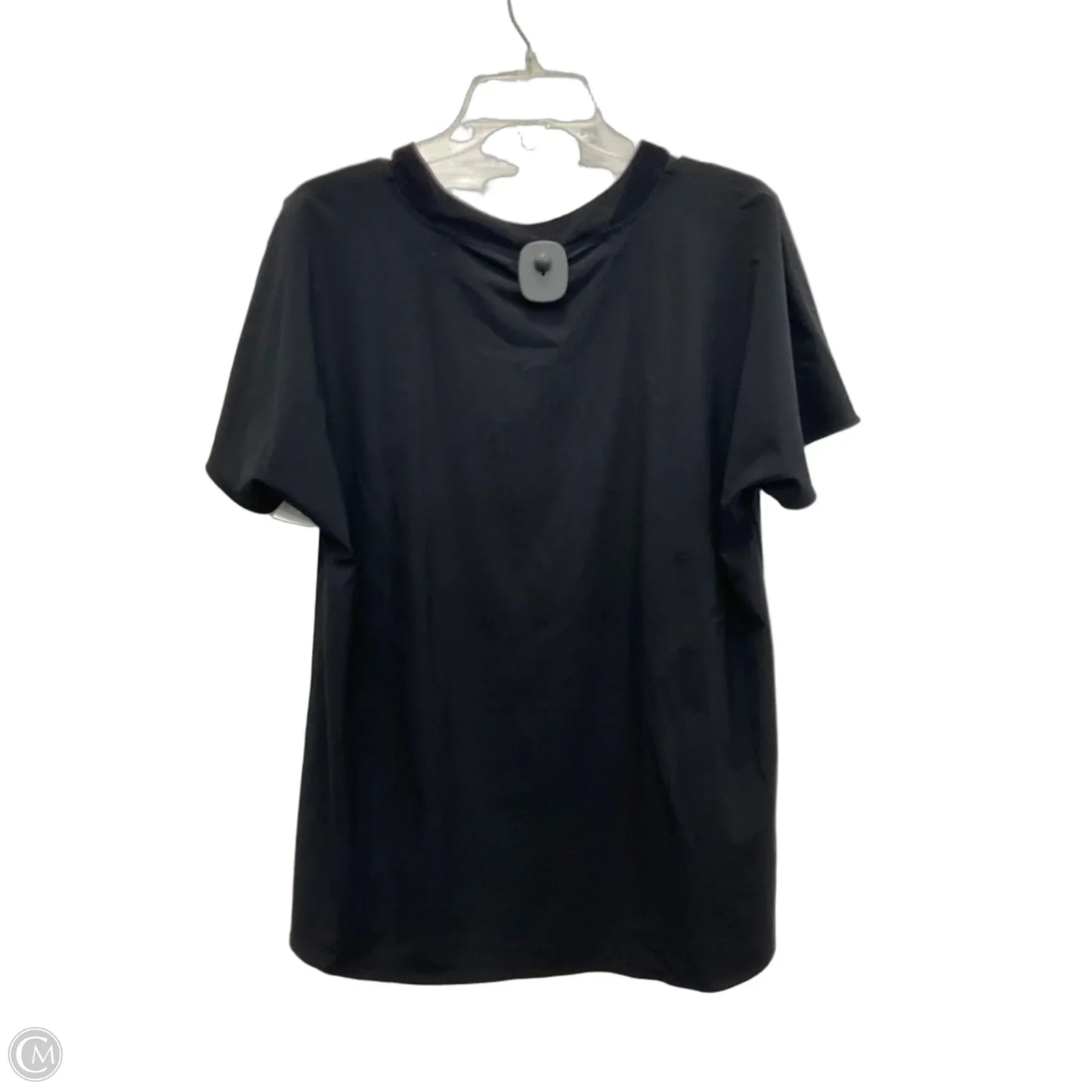 Athletic Top Short Sleeve By Athleta In Black, Size: L