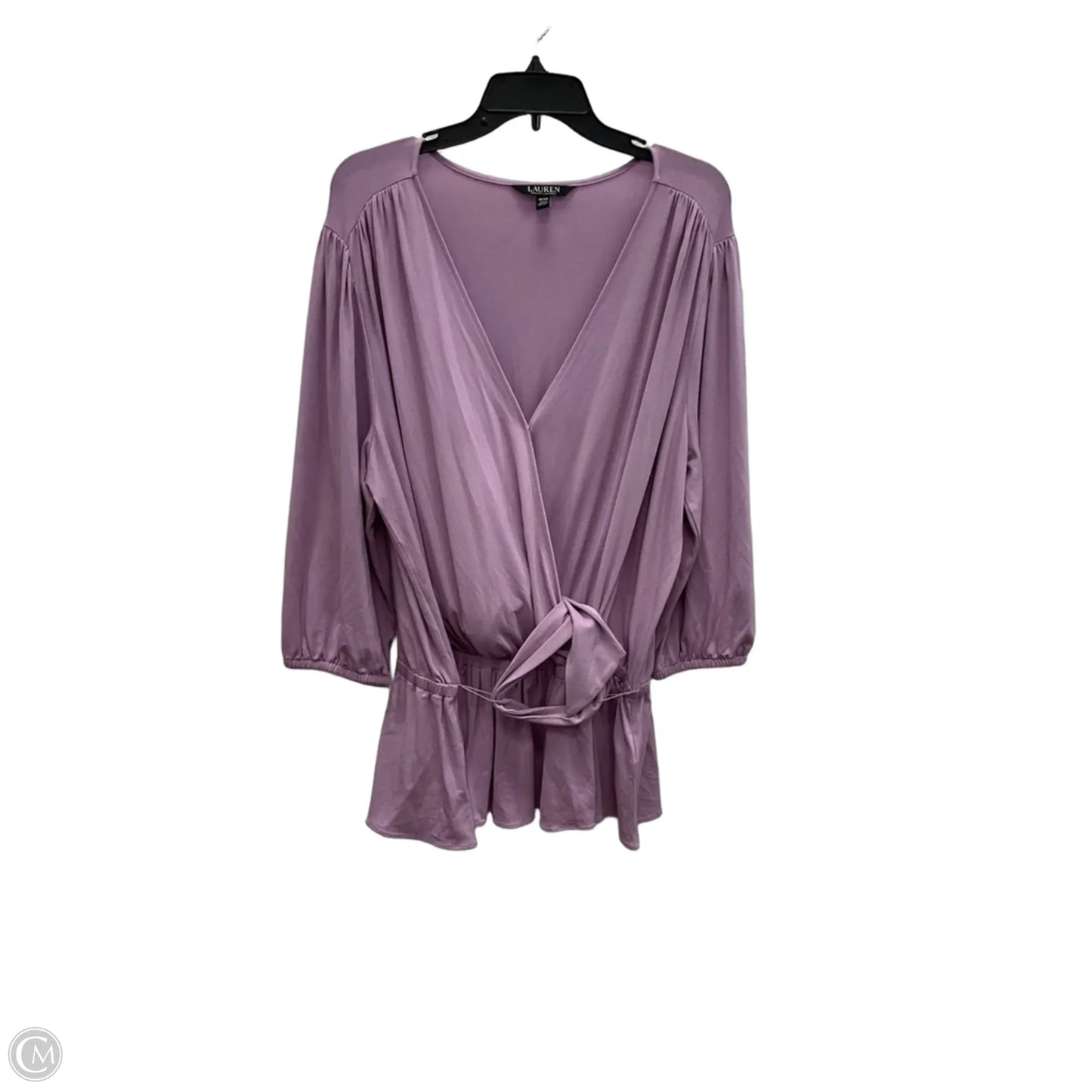 Top Long Sleeve By Lauren By Ralph Lauren In Purple, Size: 1x
