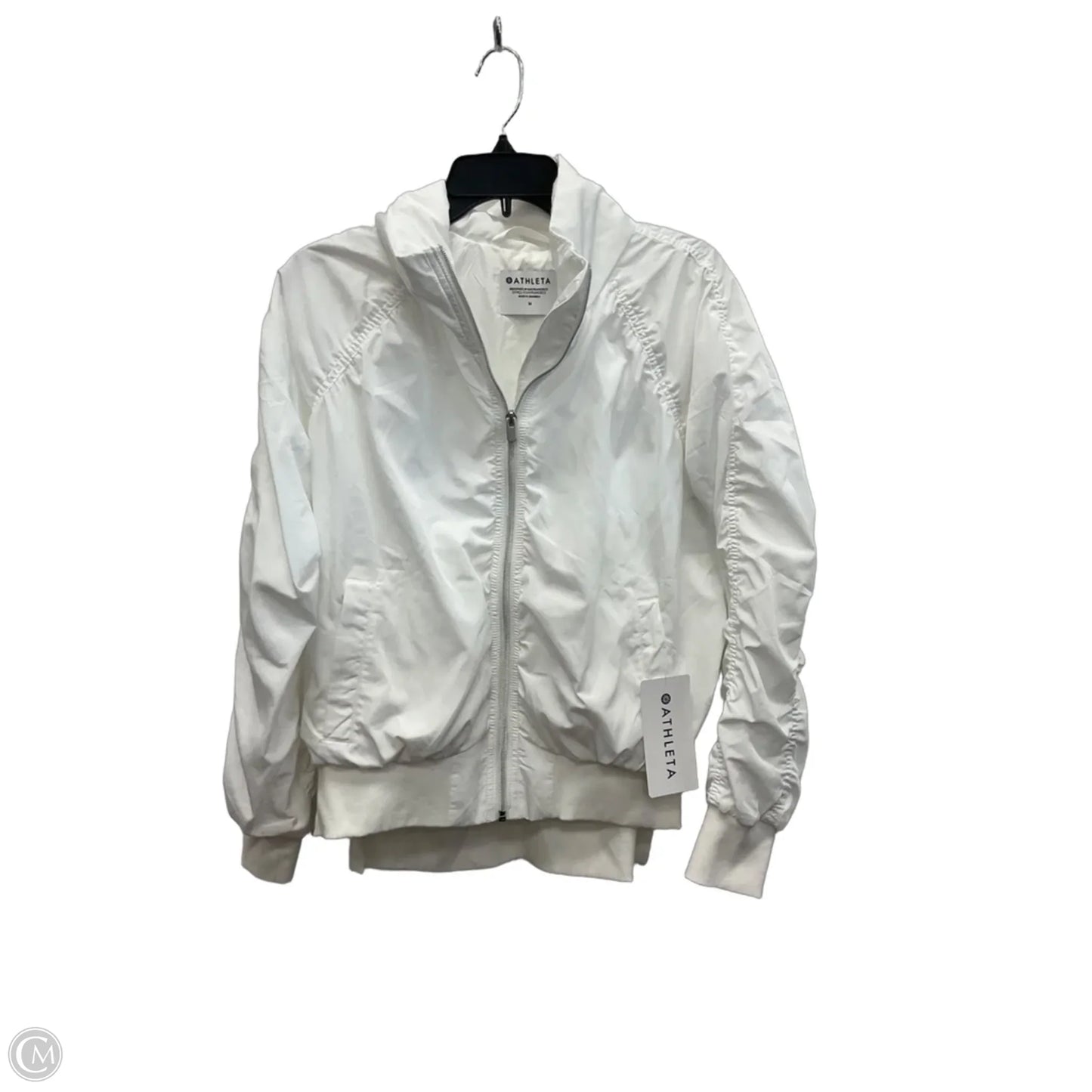 Athletic Jacket By Athleta In White, Size: M