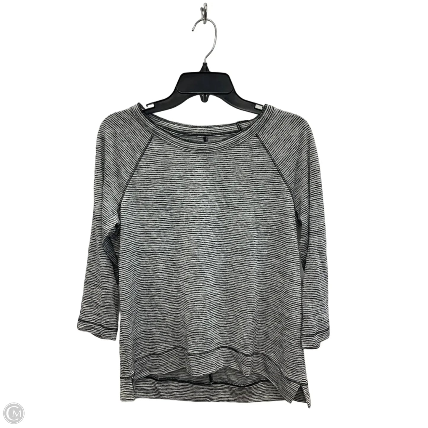 Top 3/4 Sleeve By Loft In Black & White, Size: S