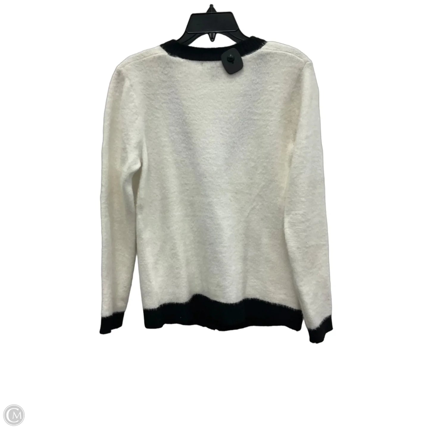 Cardigan By Tahari In Black & White, Size: S