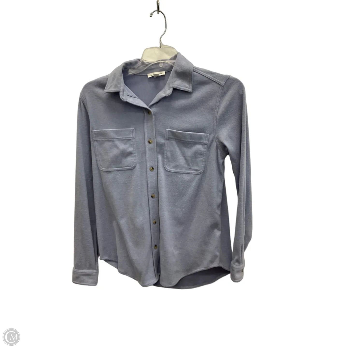 Blouse Long Sleeve By Beachlunchlounge In Blue, Size: S
