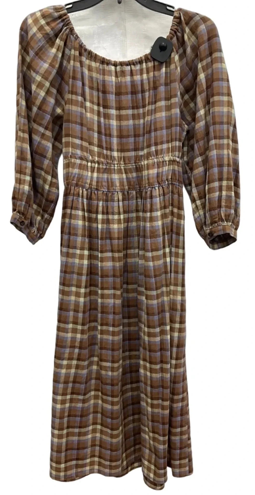 Dress Casual Maxi By Madewell In Blue & Brown, Size: Xsp