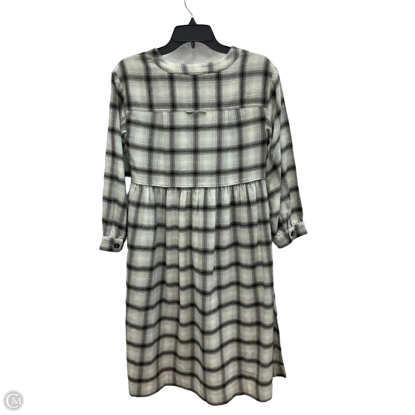 Dress Casual Midi By Madewell In Black & Blue, Size: Xsp