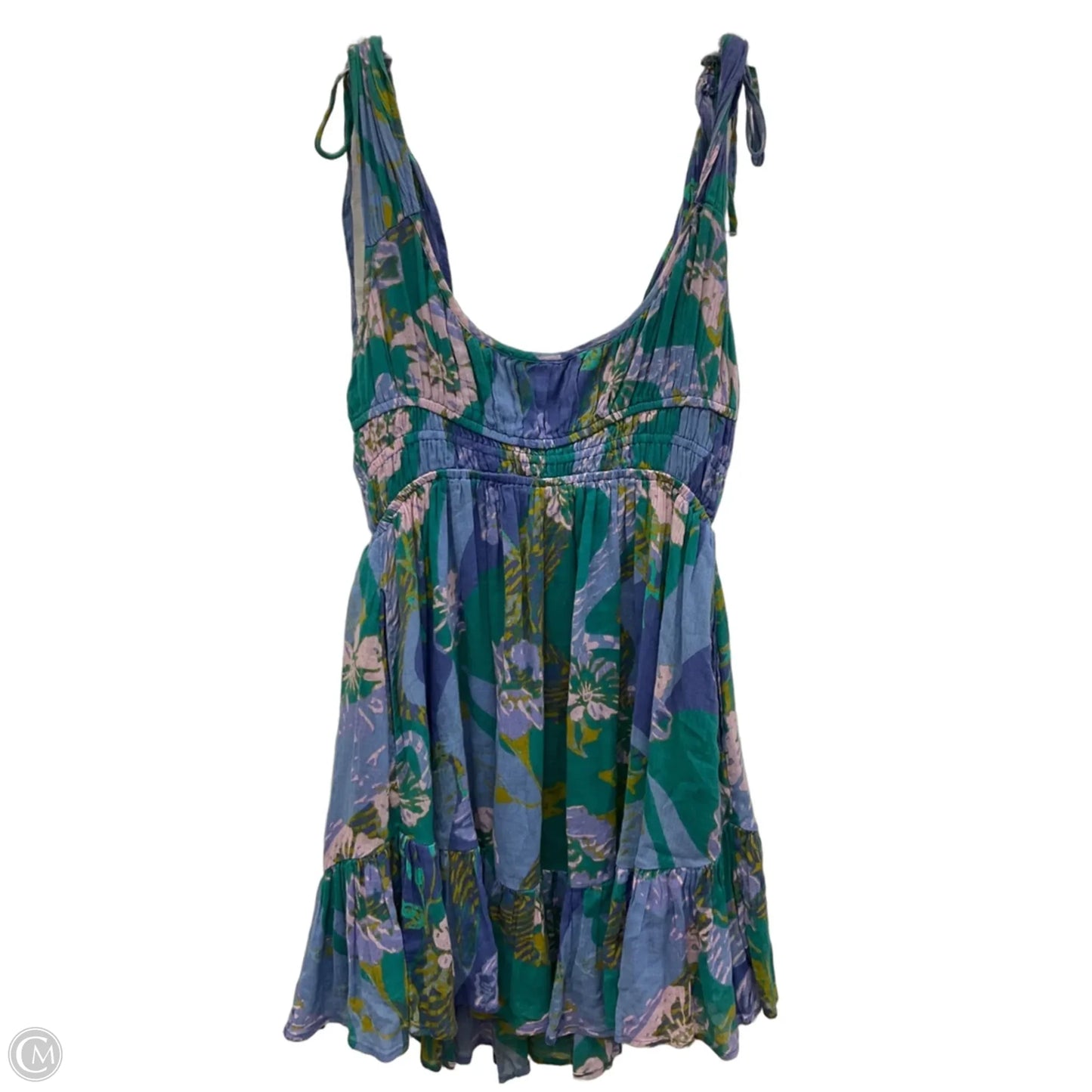Dress Casual Short By Free People In Blue & Green, Size: Xs