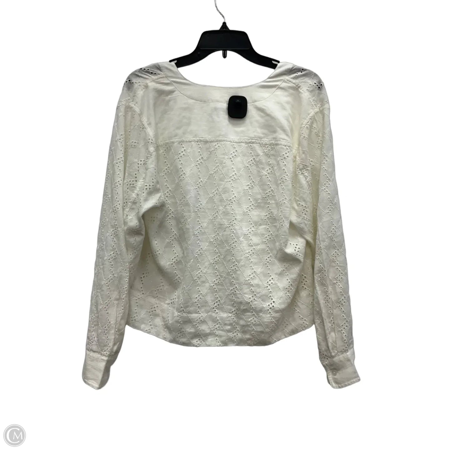 Top Long Sleeve By Madewell In White, Size: S
