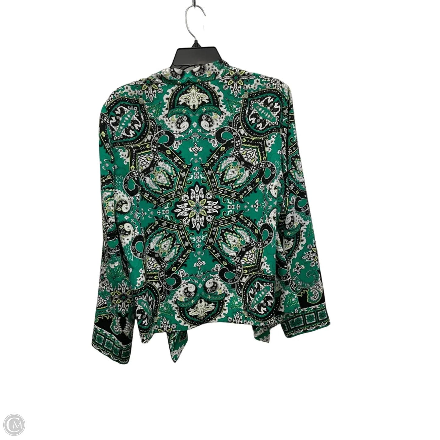 Blazer By Chicos In Black & Green, Size: L