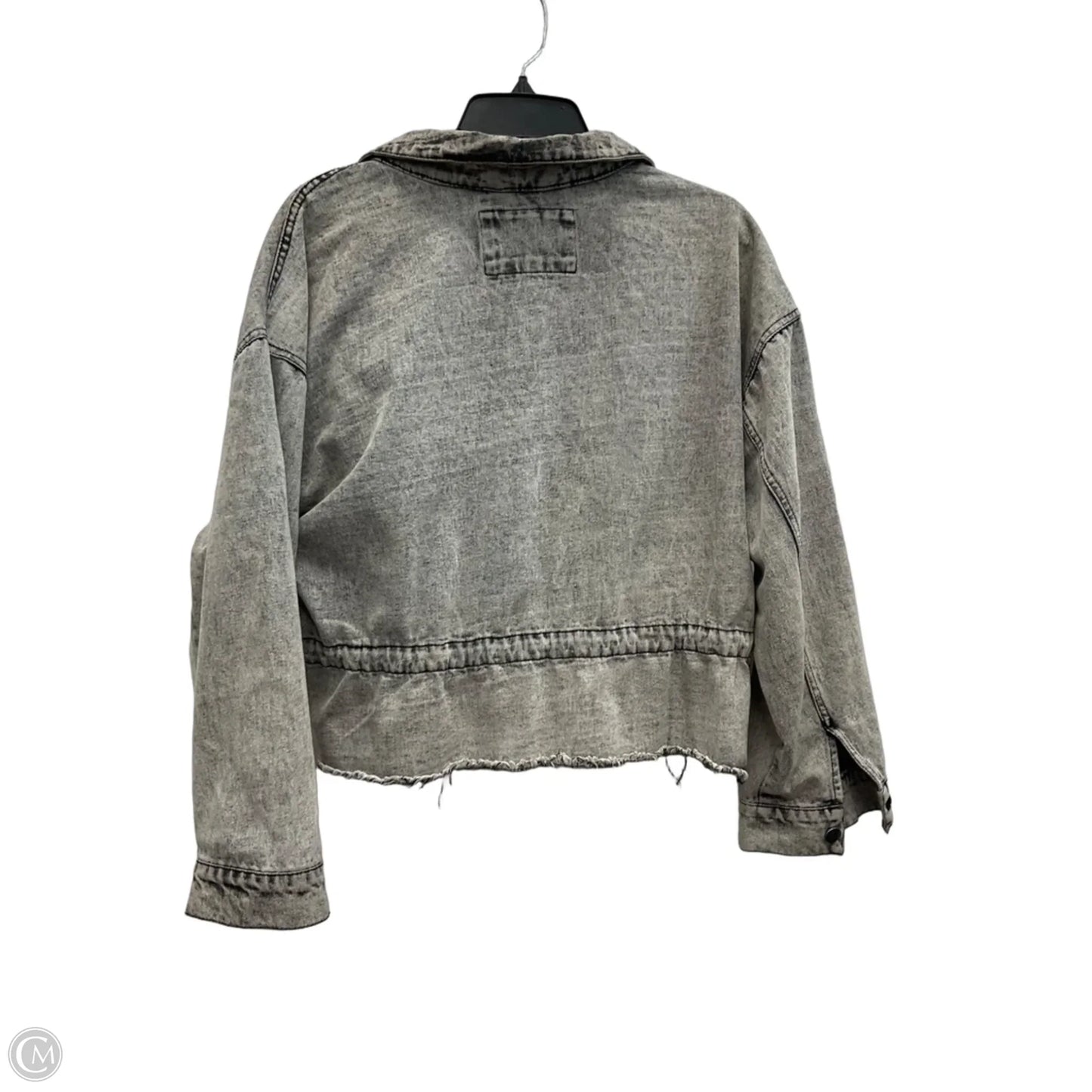 Jacket Utility By Clothes Mentor In Grey Denim, Size: Xl