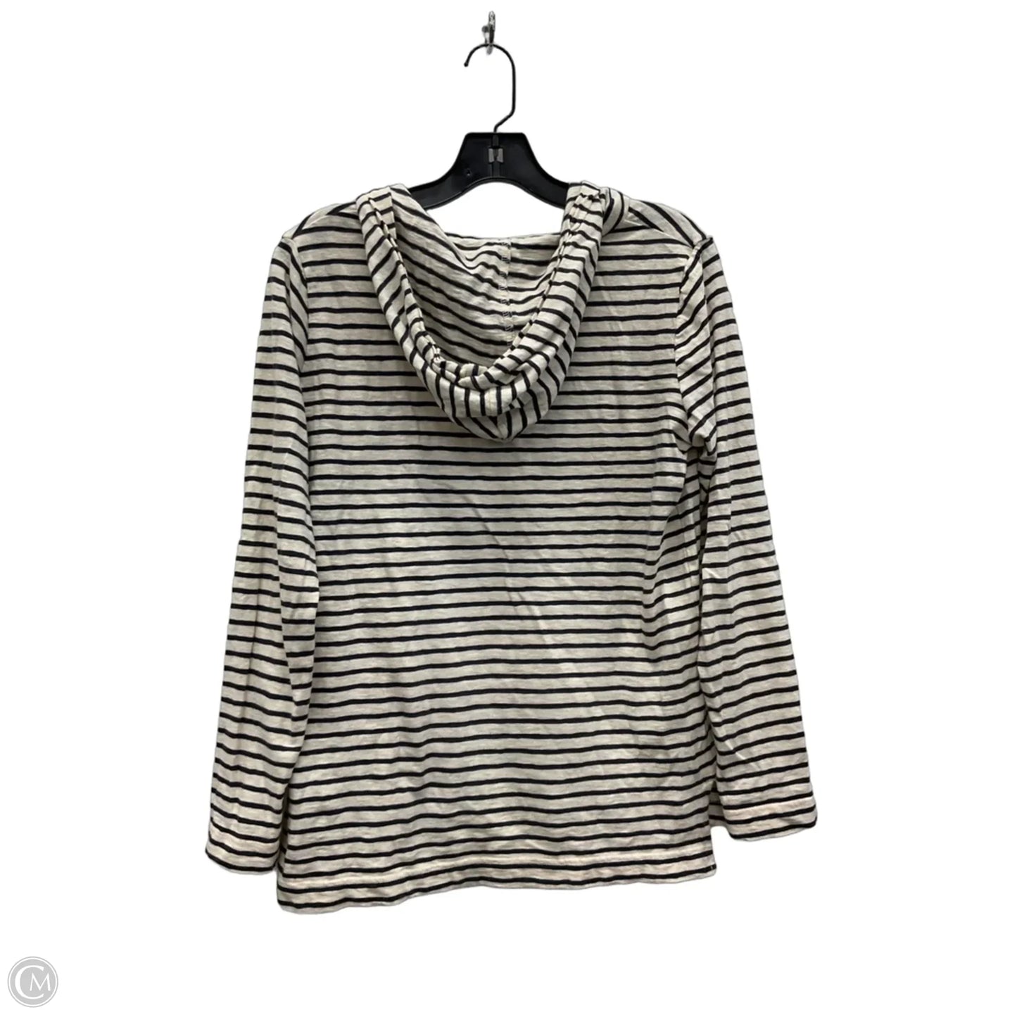 Top Long Sleeve By Lou And Grey In Black & White, Size: S