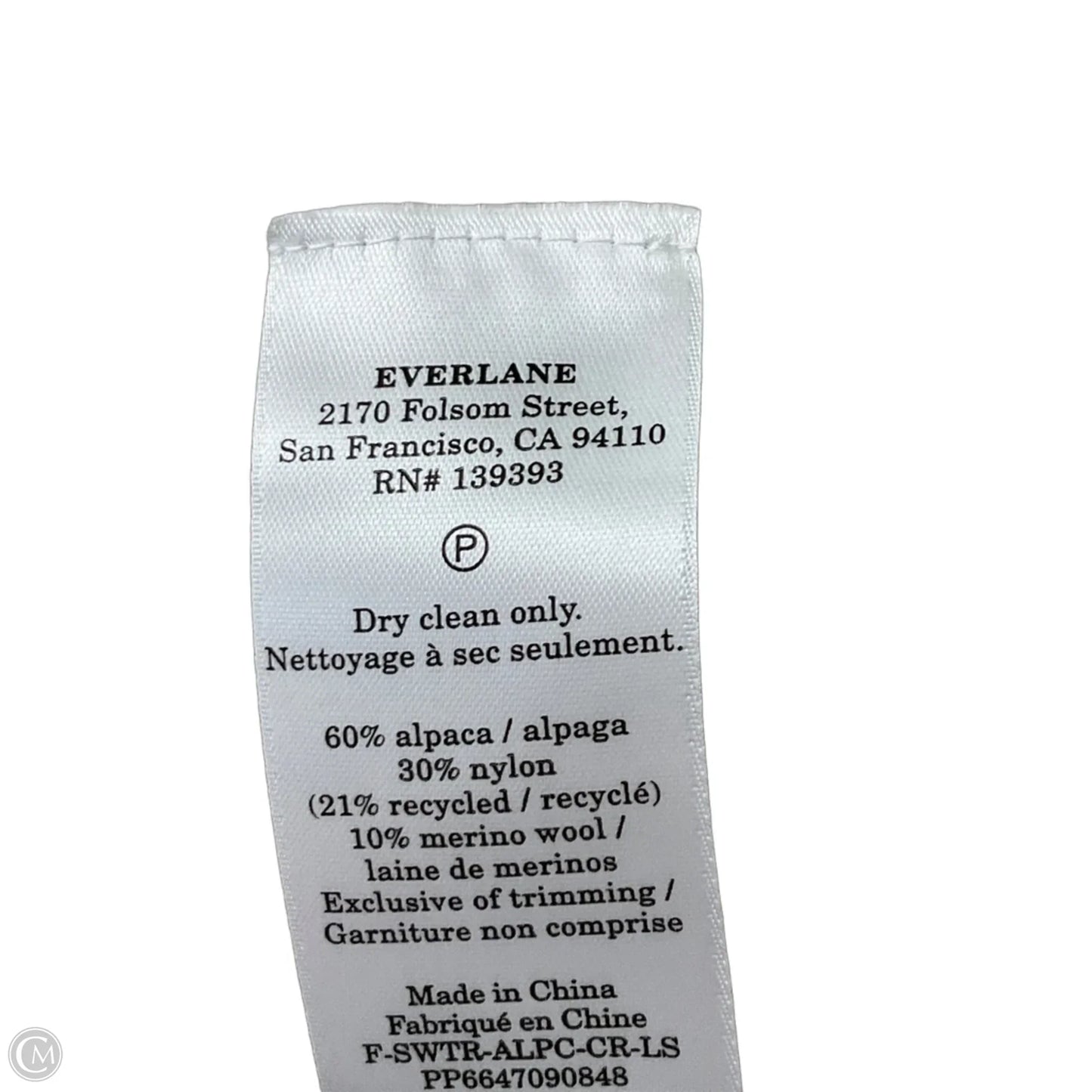 Sweater By Everlane In Beige, Size: M
