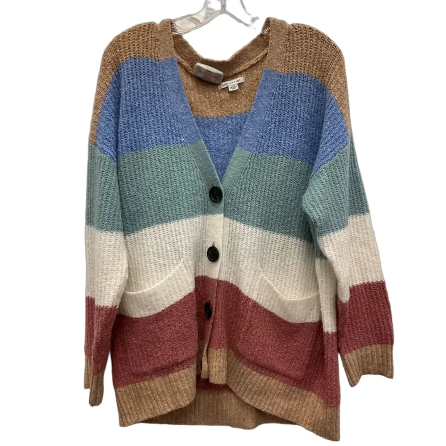 Cardigan By American Eagle In Striped Pattern, Size: S