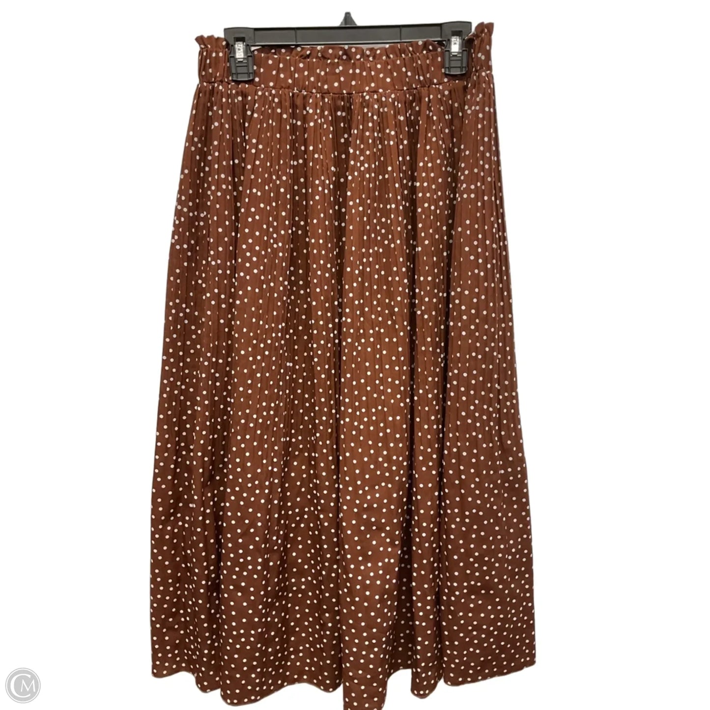 Skirt Midi By Exlura In Brown & White, Size: Xl
