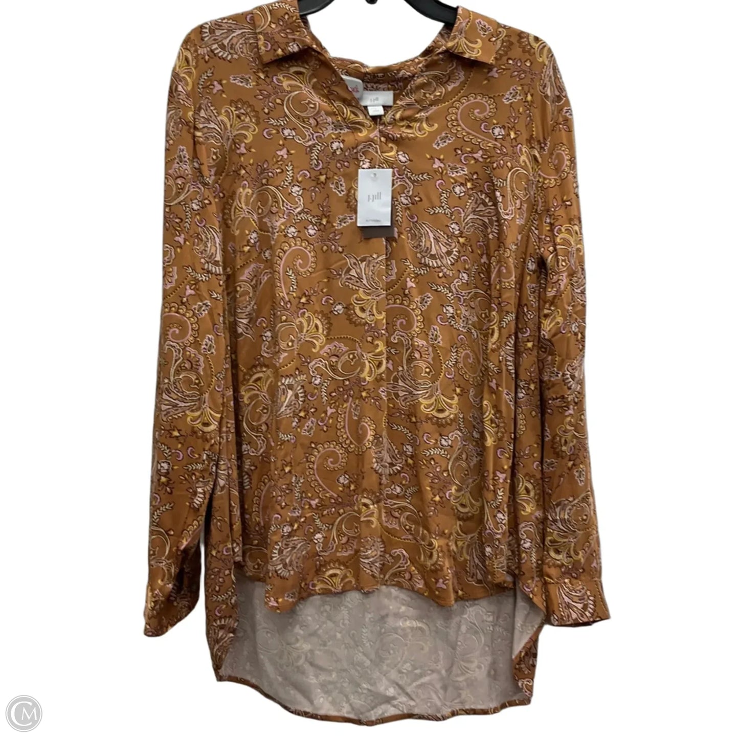 Top Long Sleeve By J. Jill In Brown, Size: Lp
