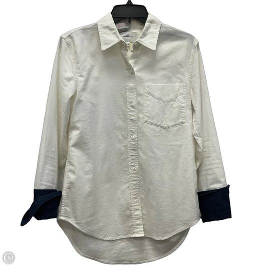 Blouse 3/4 Sleeve By Current/elliott In Blue & White, Size: Xs