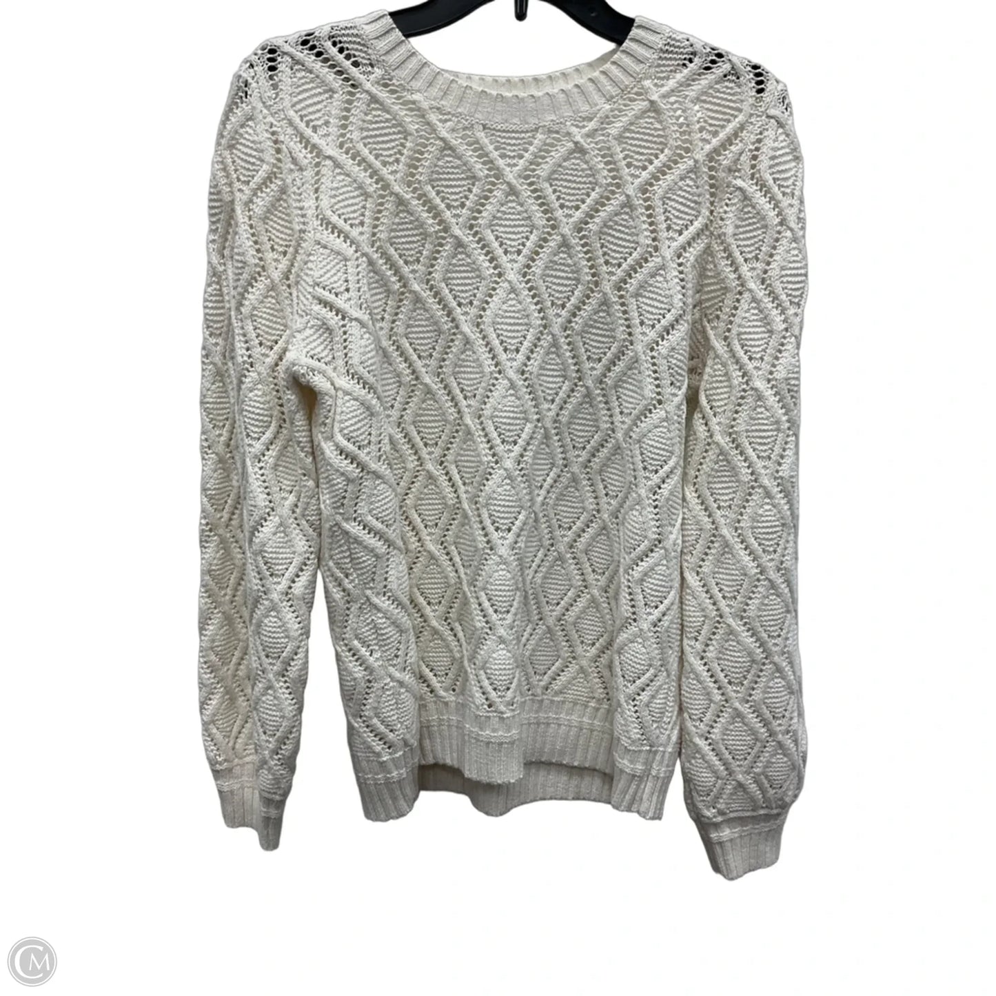 Sweater By Loft In White, Size: L