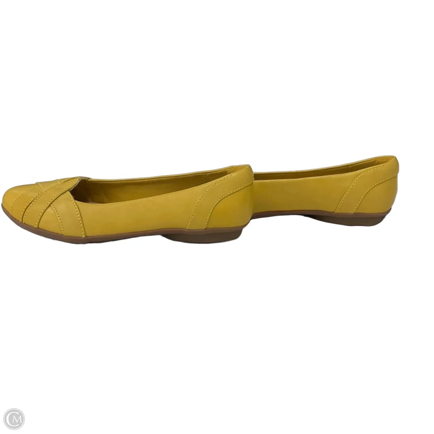 Shoes Flats By Clarks In Yellow, Size: 7