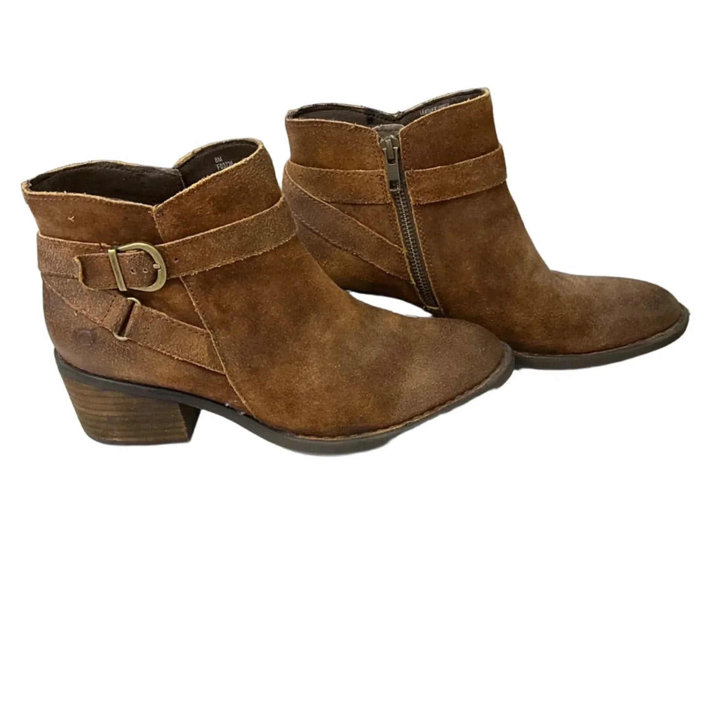 Boots Ankle Flats By Born In Brown, Size: 8