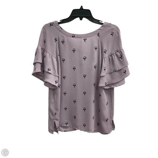 Top Short Sleeve By Loft In Purple, Size: S