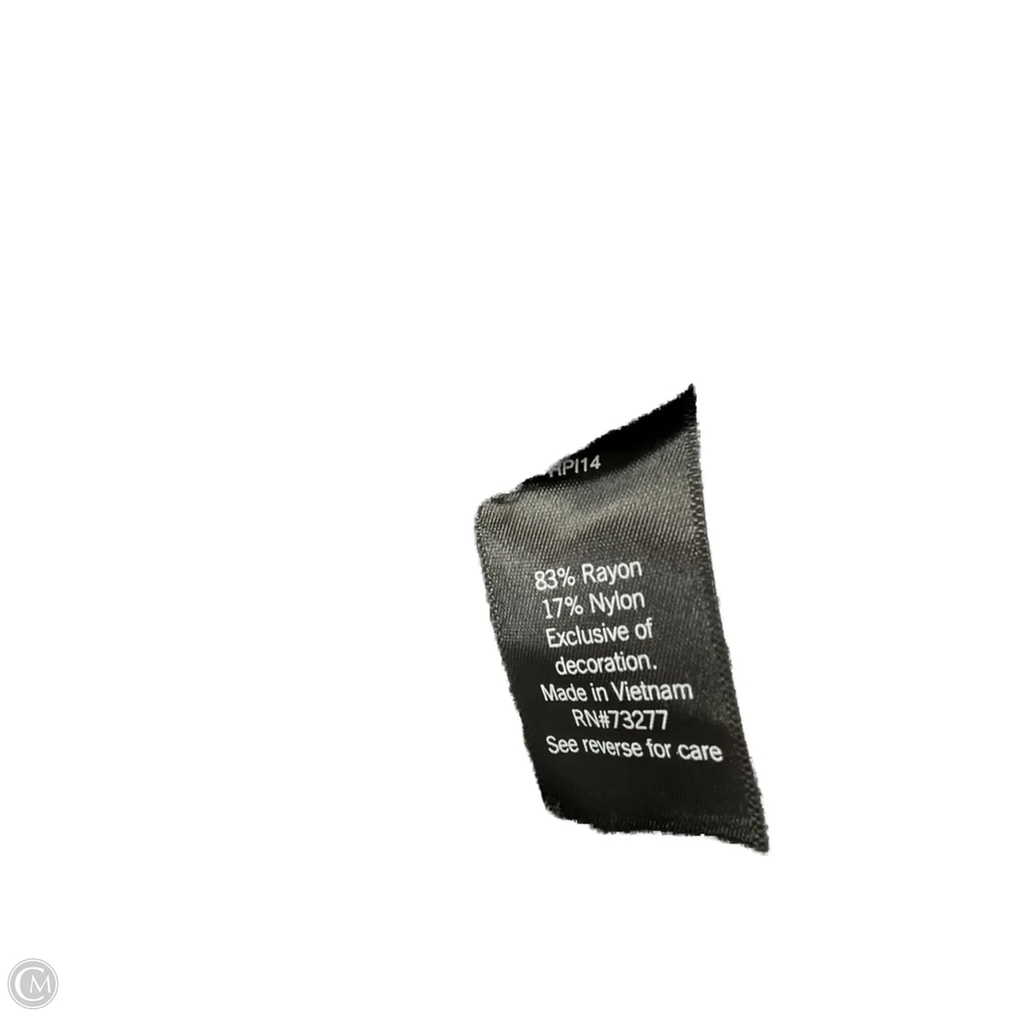 Top Sleeveless By Simply Vera In Black & White, Size: L