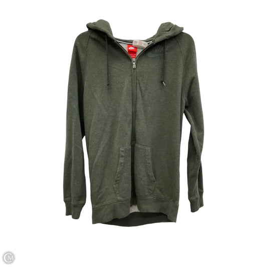 Athletic Jacket By Nike In Green, Size: S