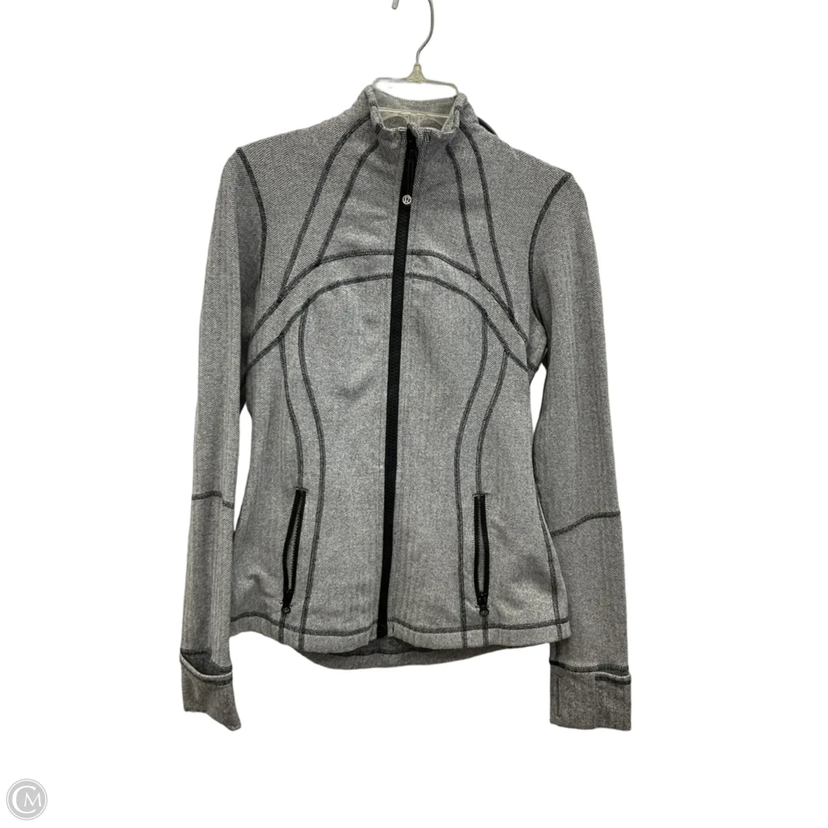 Athletic Jacket By Lululemon In Grey, Size: M