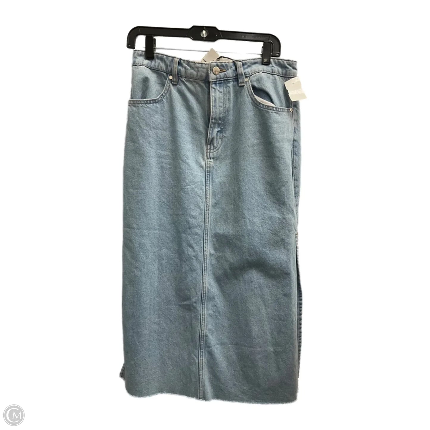 Skirt Maxi By Zara In Blue Denim, Size: L