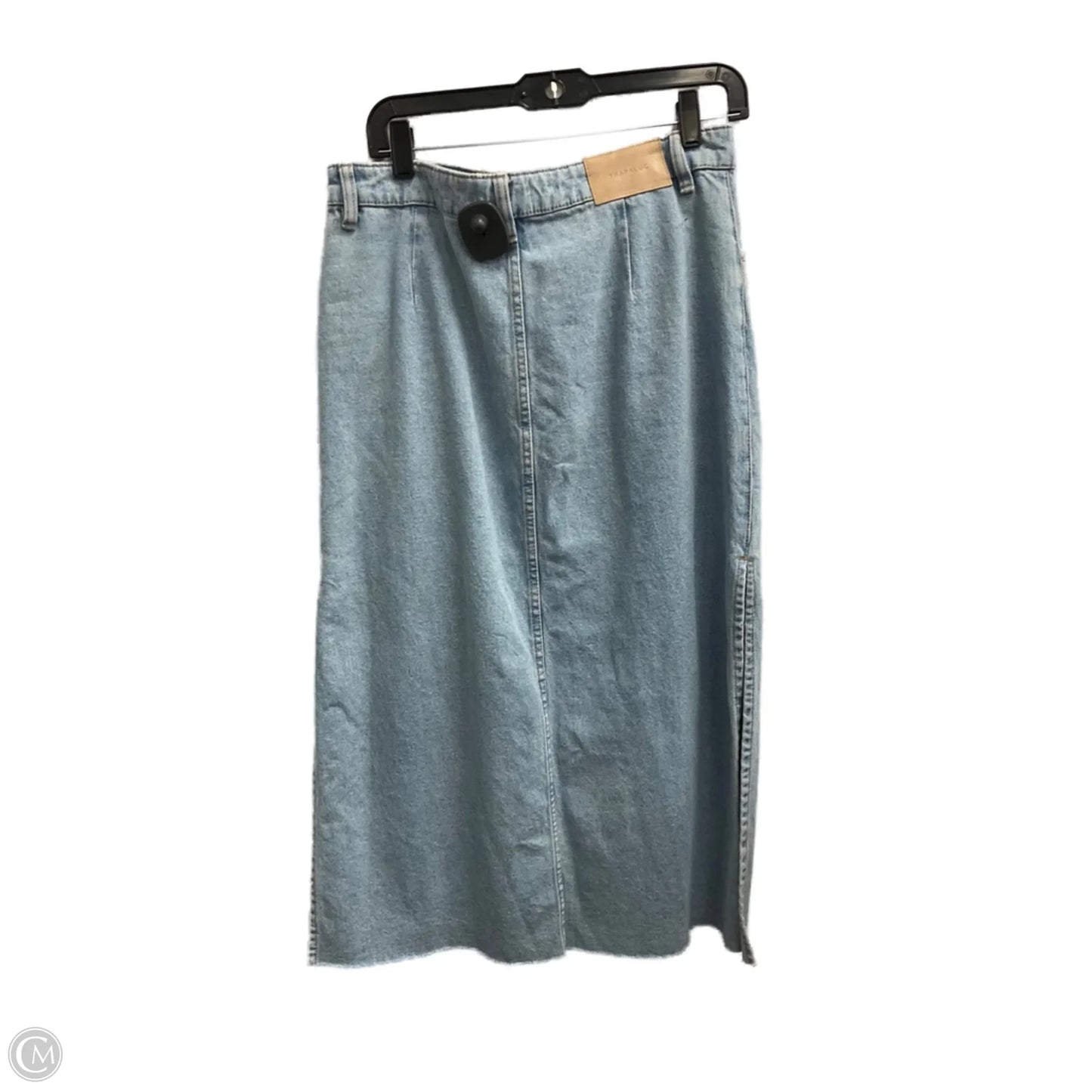 Skirt Maxi By Zara In Blue Denim, Size: L