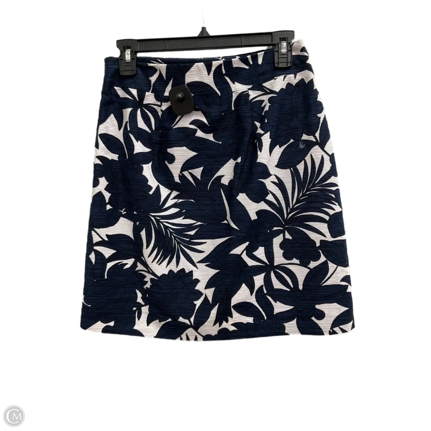 Skirt Midi By Ann Taylor In Blue & White, Size: 2