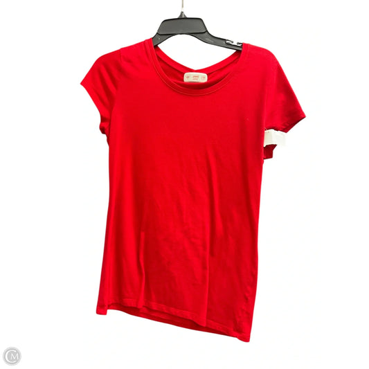Top Short Sleeve Basic By No Boundaries In Red, Size: L