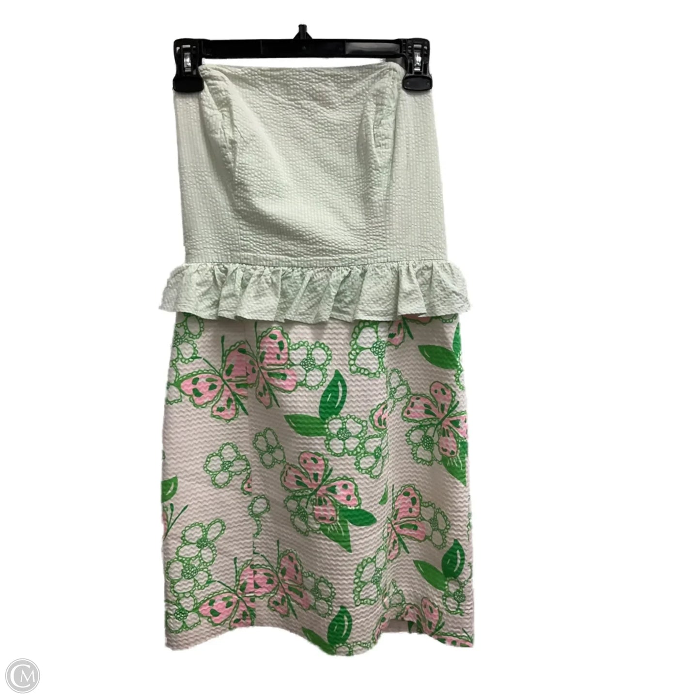 Dress Designer By Lilly Pulitzer In Green & Pink, Size: 4