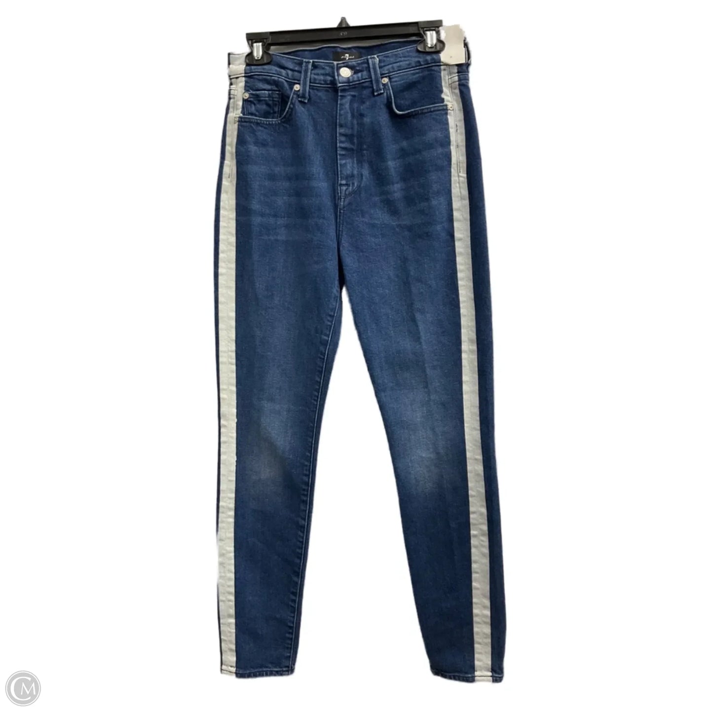 Jeans Skinny By 7 For All Mankind In Blue Denim, Size: 6