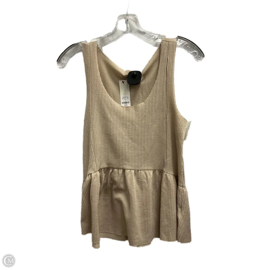 Top Sleeveless By Francesca's In Beige, Size: S