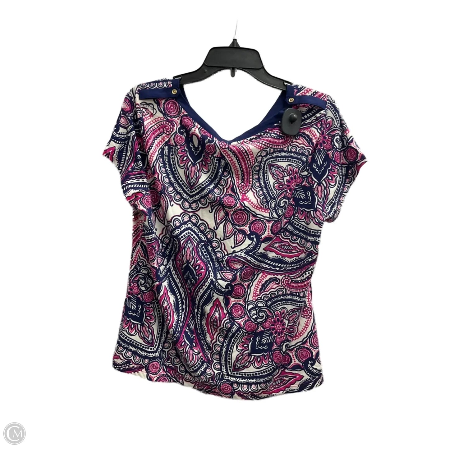 Top Short Sleeve By Talbots In Blue & Purple, Size: Xlp