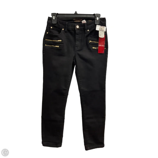 Jeans Skinny By Jennifer Lopez In Black Denim, Size: 4