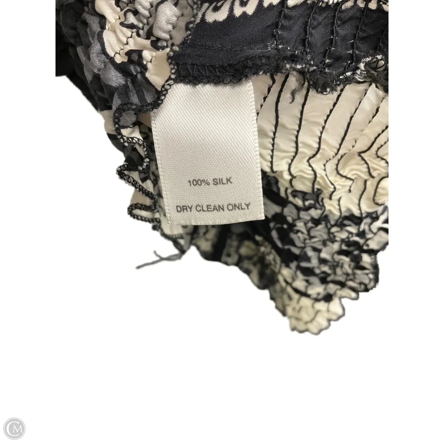 Top 3/4 Sleeve By White House Black Market In Black & White, Size: M