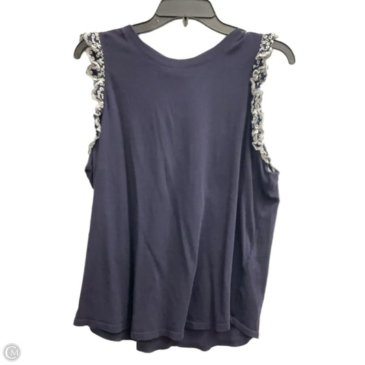 Top Sleeveless Designer By Kate Spade In Navy, Size: L