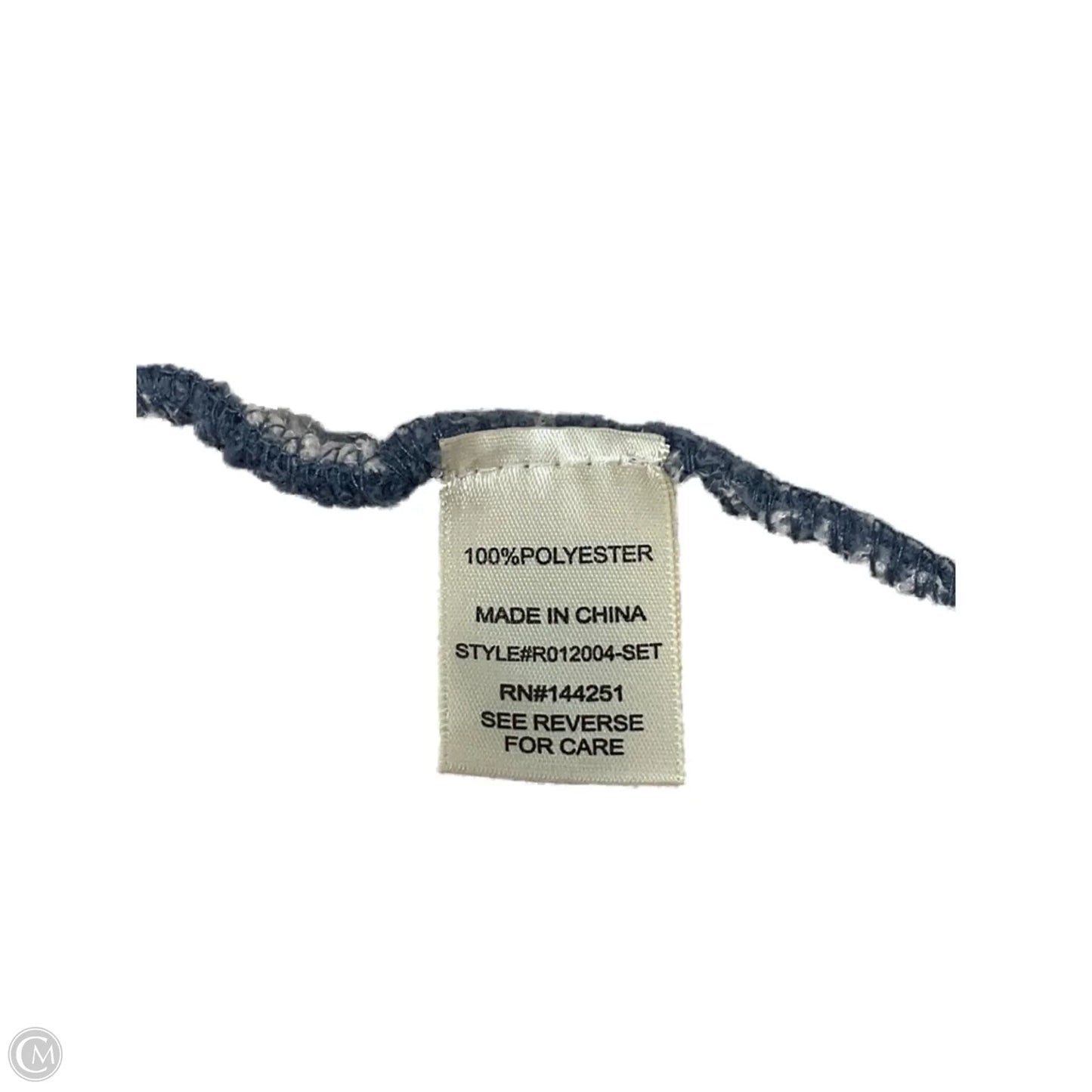 Cardigan By Clothes Mentor In Blue & White, Size: M