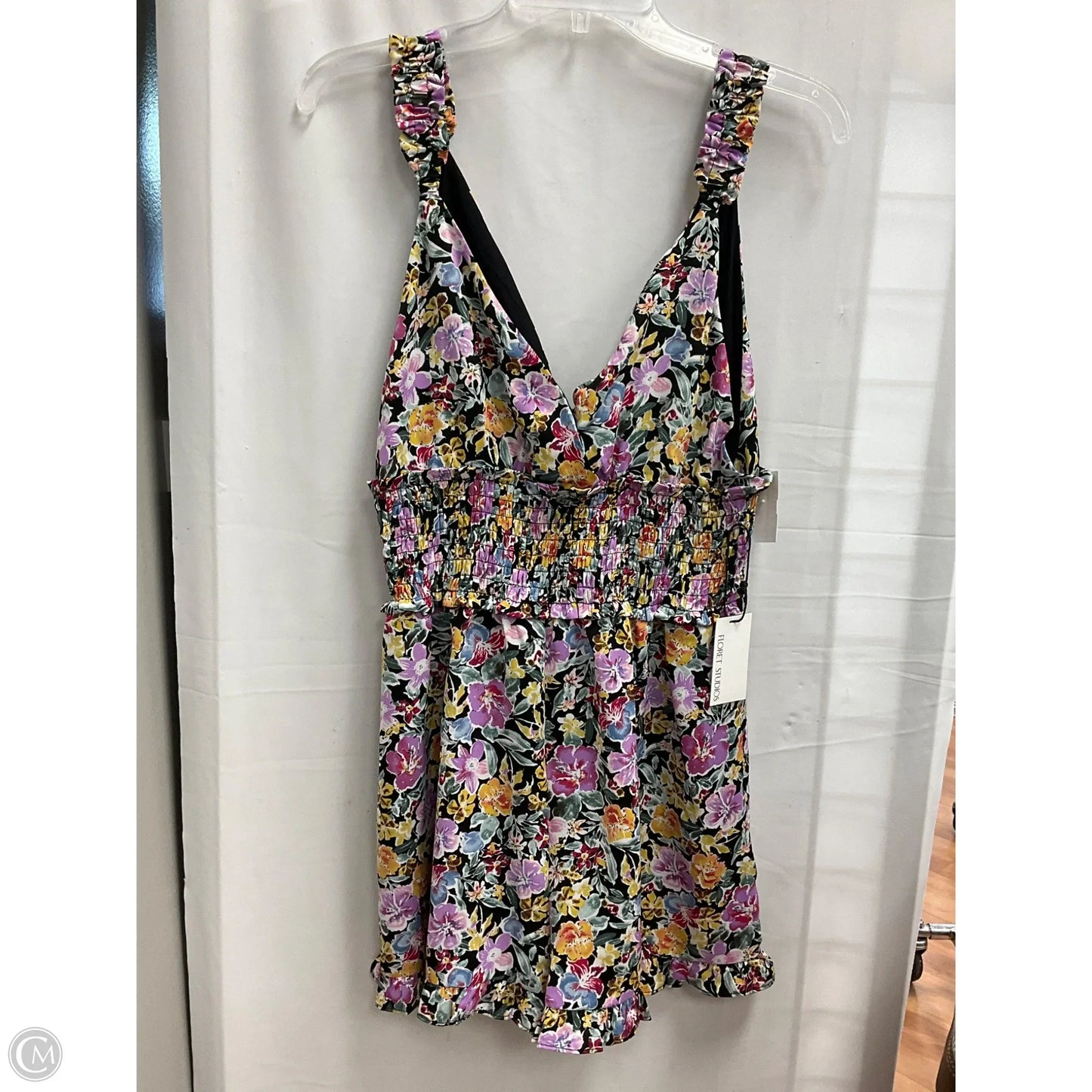 Romper By Clothes Mentor In Floral Print, Size: M