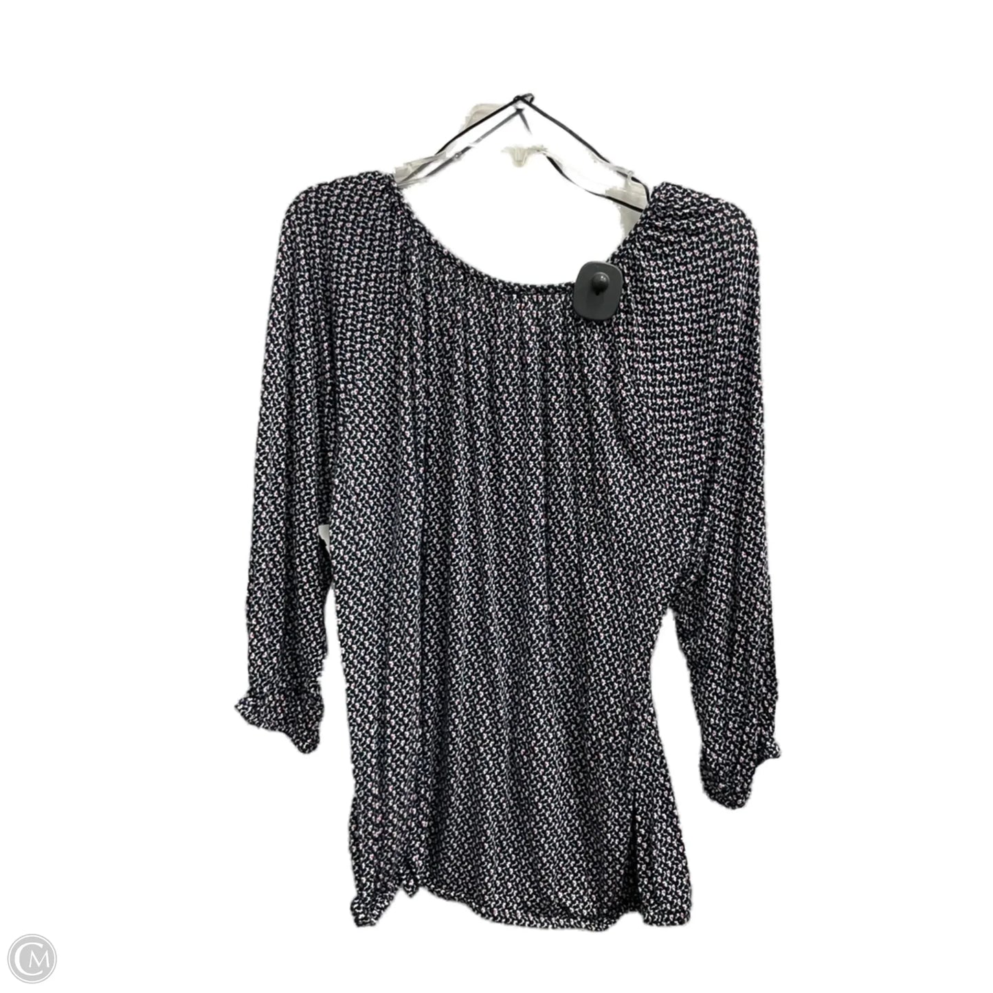 Top 3/4 Sleeve By Michael By Michael Kors In Floral Print, Size: Xl