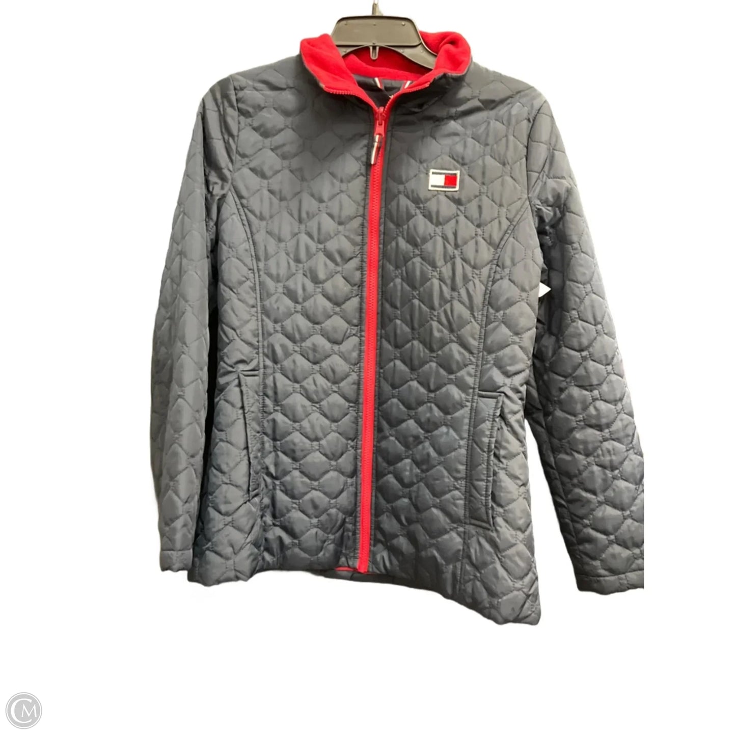 Jacket Puffer & Quilted By Tommy Hilfiger In Blue & Red, Size: S