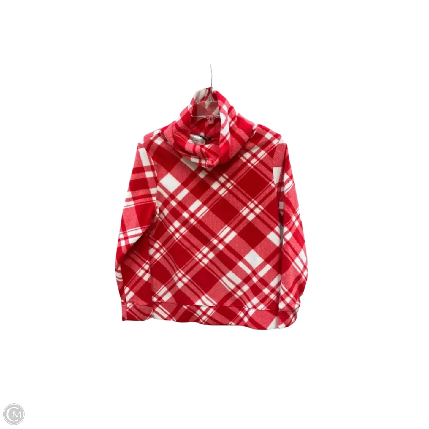 Sweatshirt Collar By Talbots In Red & White, Size: Mp